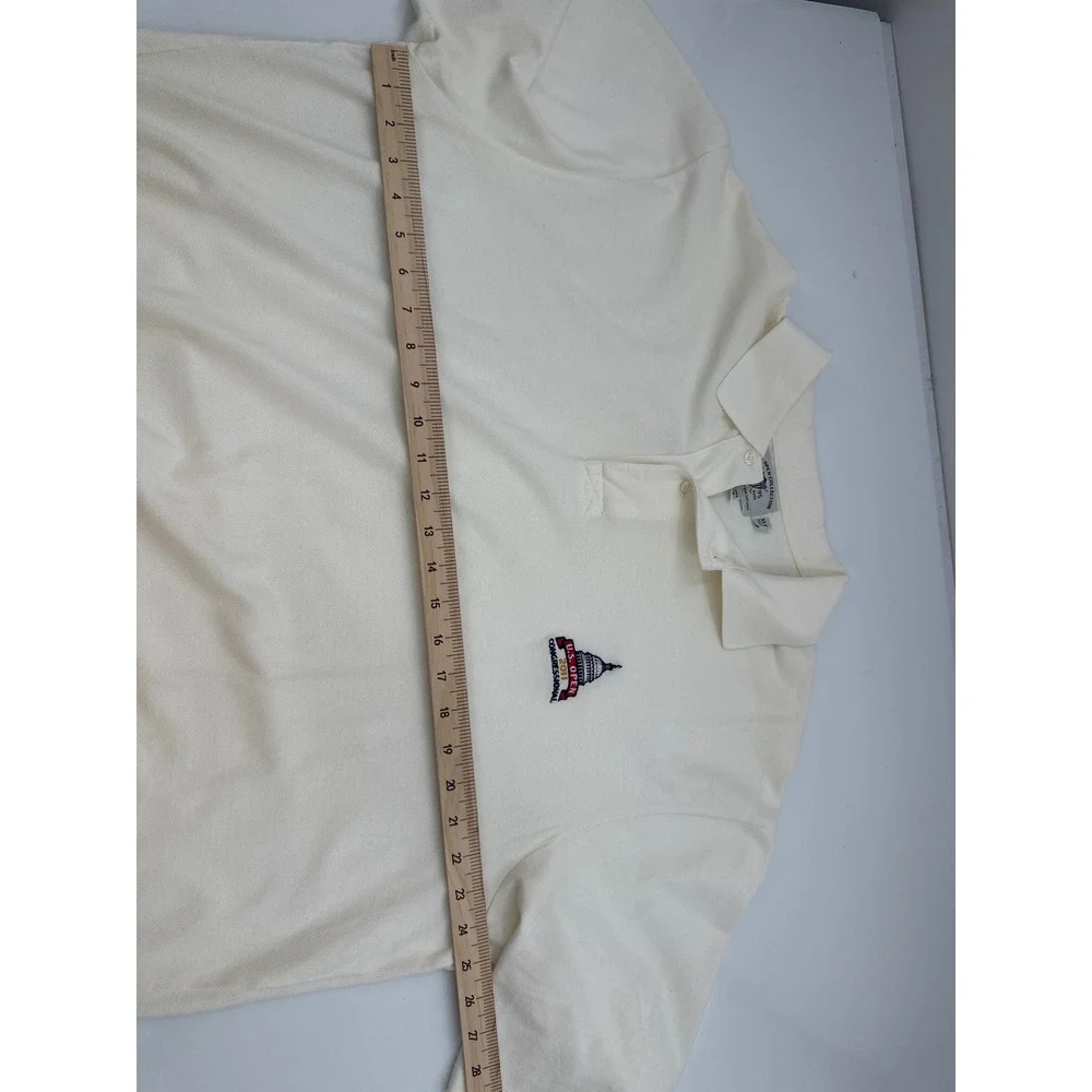 US Open Collection 2011 Congressional Polo Shirt Mens XLT Tall White Cotton Golf